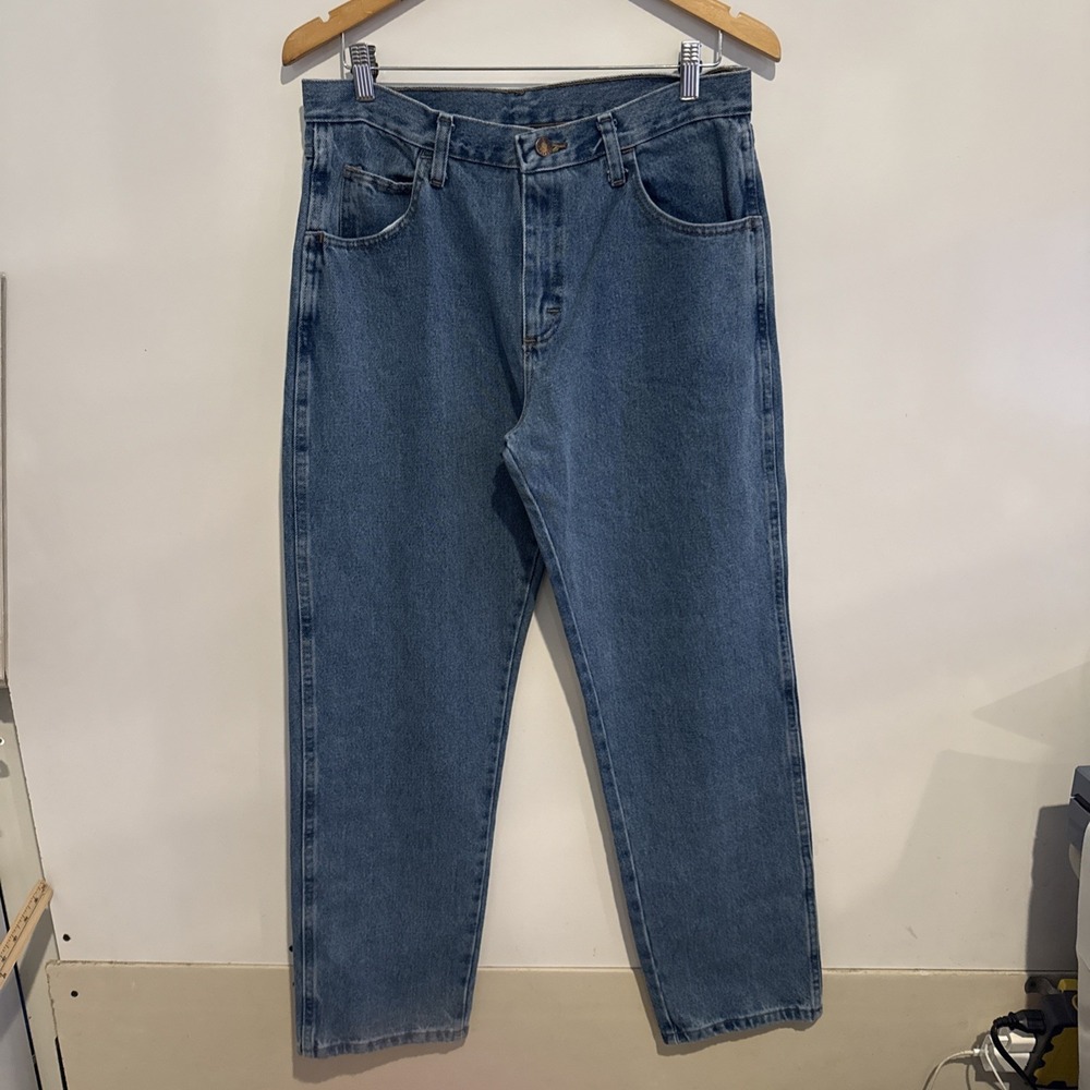 Rustler Jeans Men 32X30 Blue Straight Fit Causal Workwear Denim